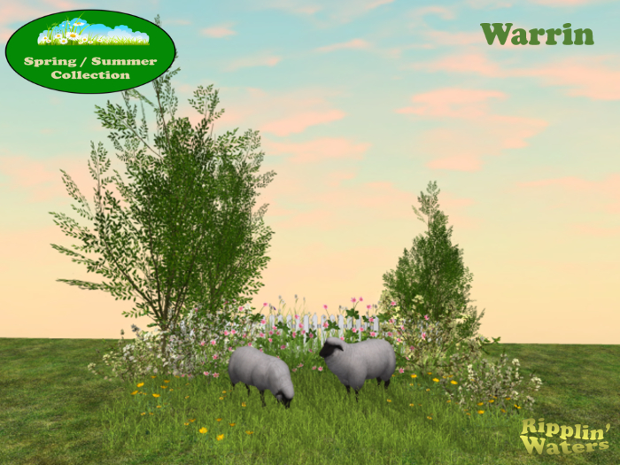 Second Life Marketplace RW Summer spring Sheep in a flower meadow